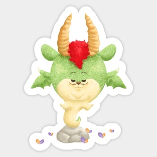 Meditation Dragon Sticker